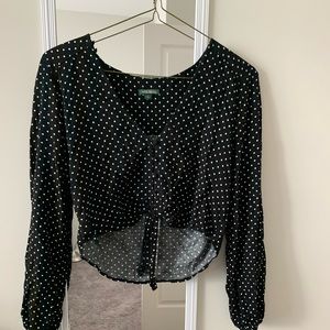 Crop top long sleeved blouse